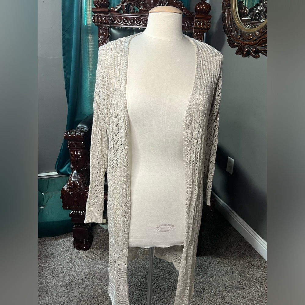 Off-white lace cardigan